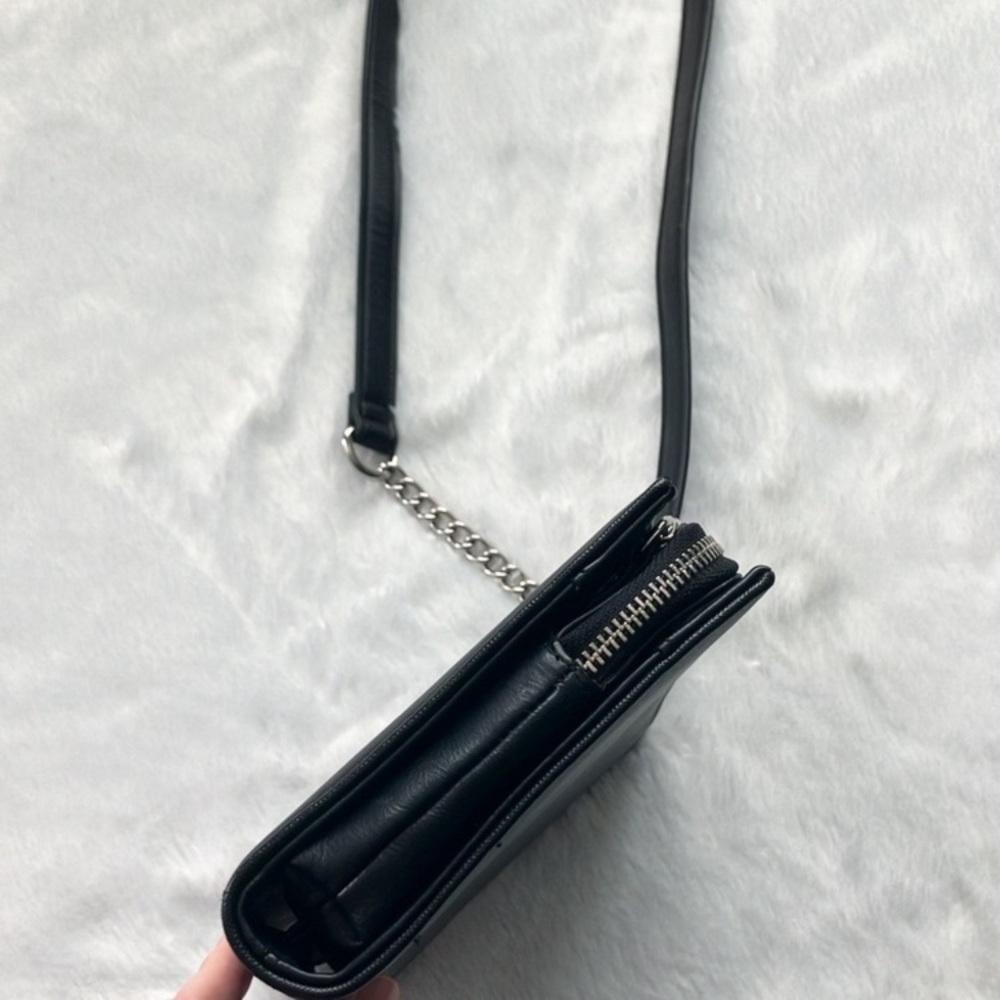 Like New Steve Madden Black Crossbody Double Sided Wallet Purse - Picture 6 of 11